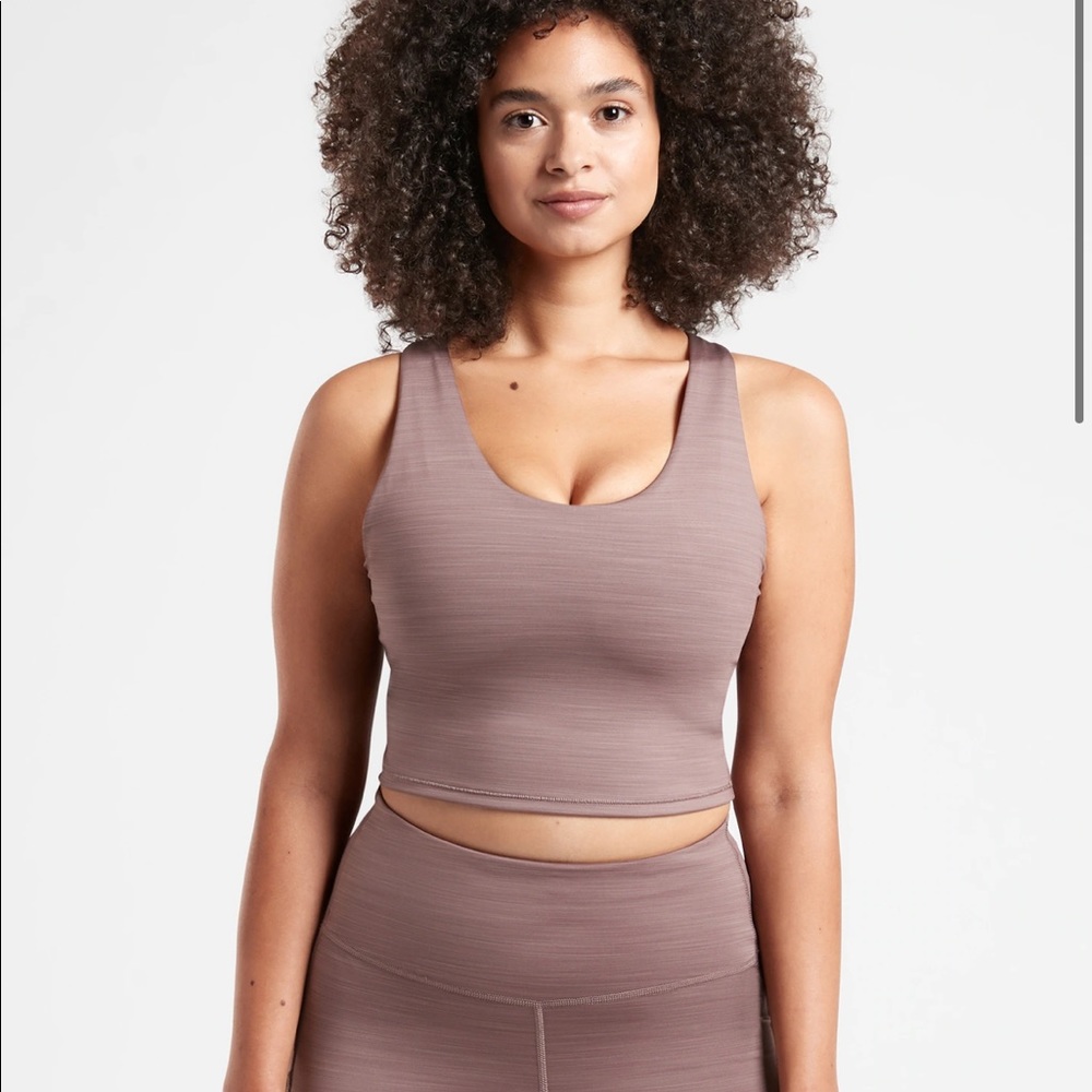 NWT Athleta A-C Ultimate Space Dye Crop size XL in smoked almond brown